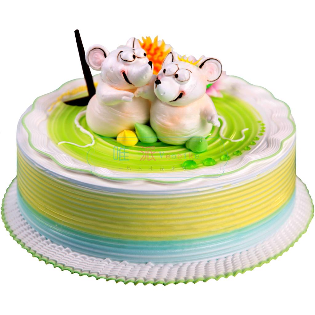 米妮-Fondant cake艺术翻糖鼠生肖生日蛋糕-珠海蛋糕店配送_rosavega82