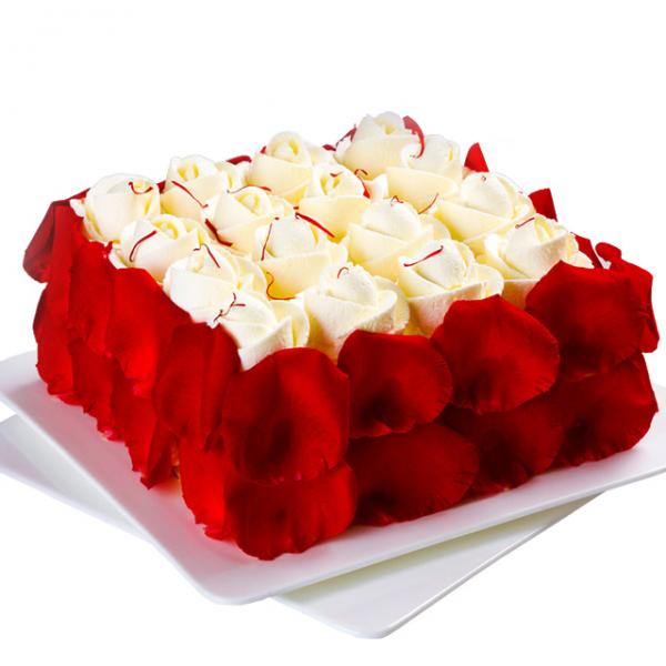玫瑰情人---玫瑰花瓣蛋糕