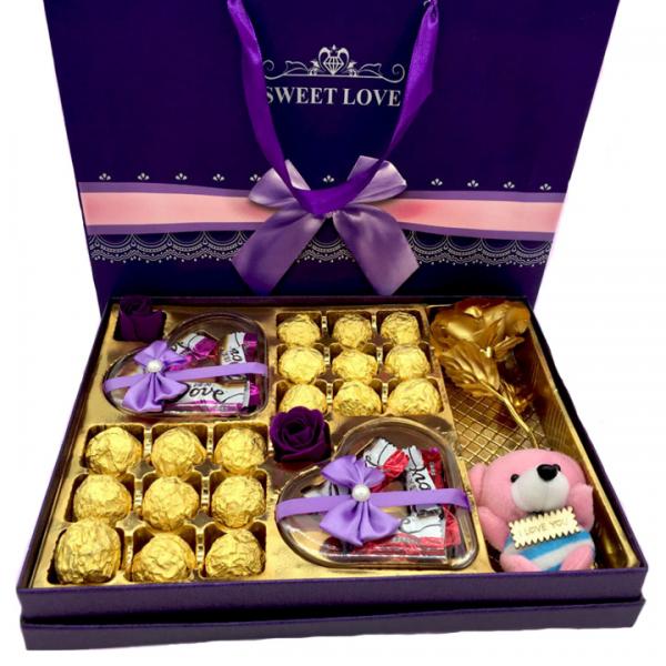 德芙巧克力---礼盒装礼品装玫瑰花送女友七夕生日情人节礼物