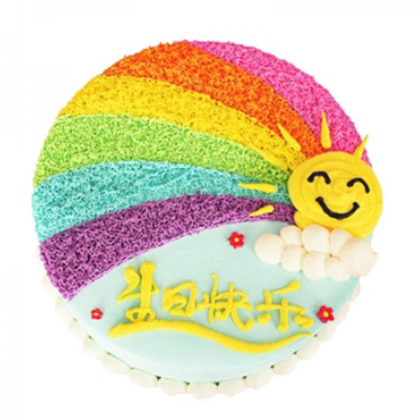 太阳的笑脸---彩虹蛋糕