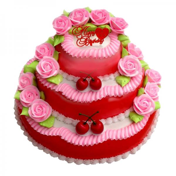 粉红新娘---三层婚庆蛋糕