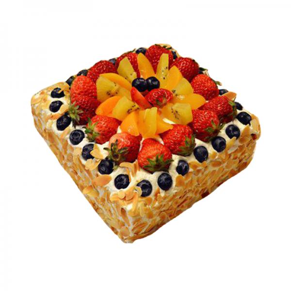 享受甜蜜---方形水果蛋糕