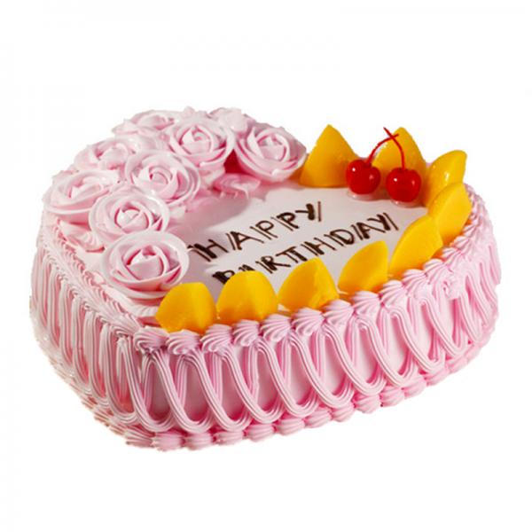 粉色青春---心形蛋糕