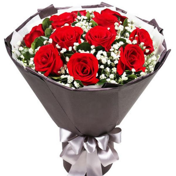 爱情恒久---11枝红玫瑰花束(特价）